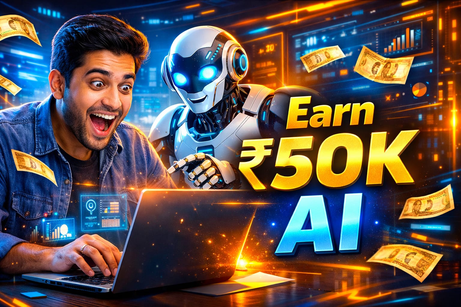 AI वापरून महिन्याला ₹50,000 कसे कमवावे? – Beginner to Pro Guide (2026)
