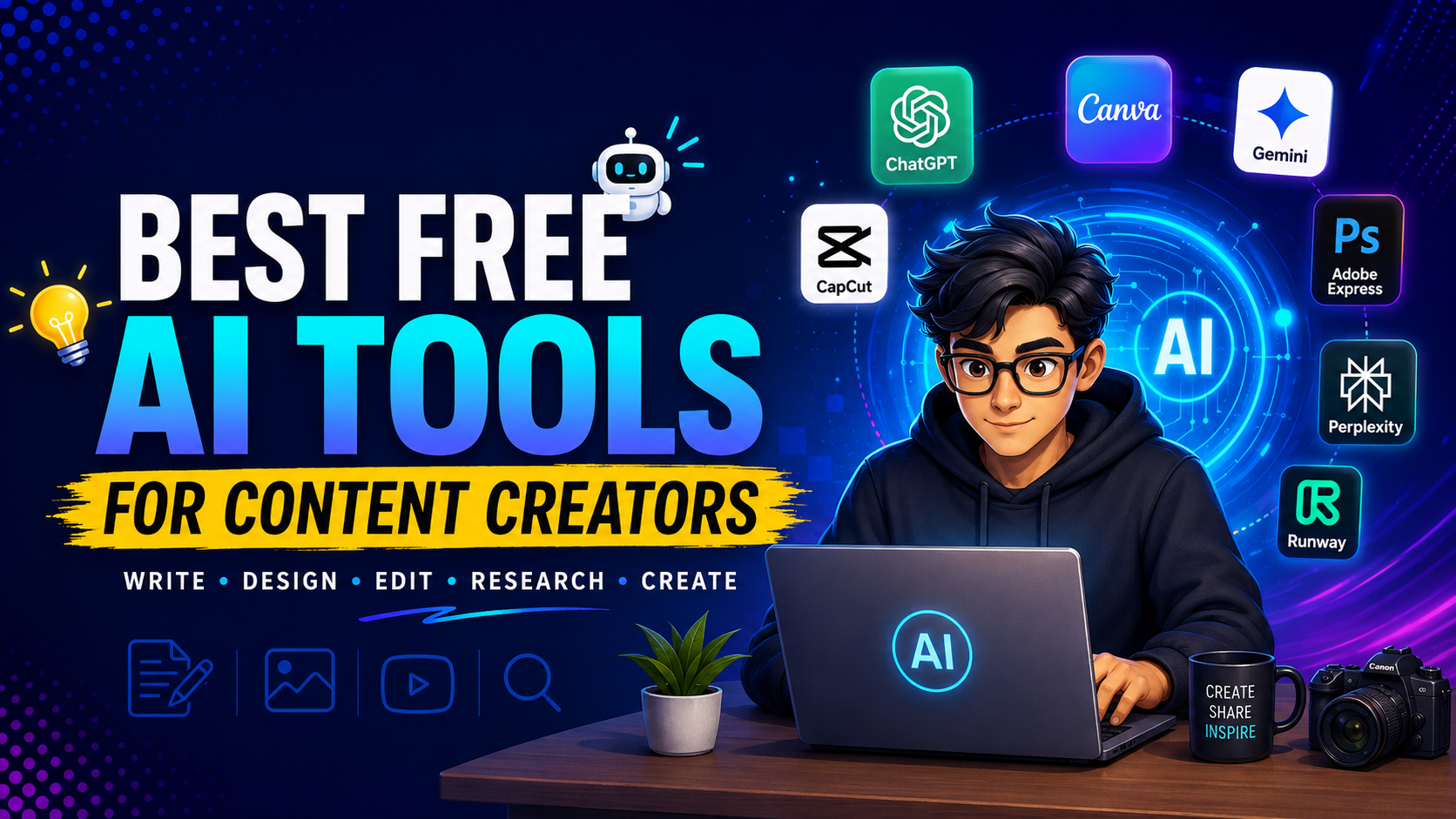 Best Free AI Tools for Content Creators